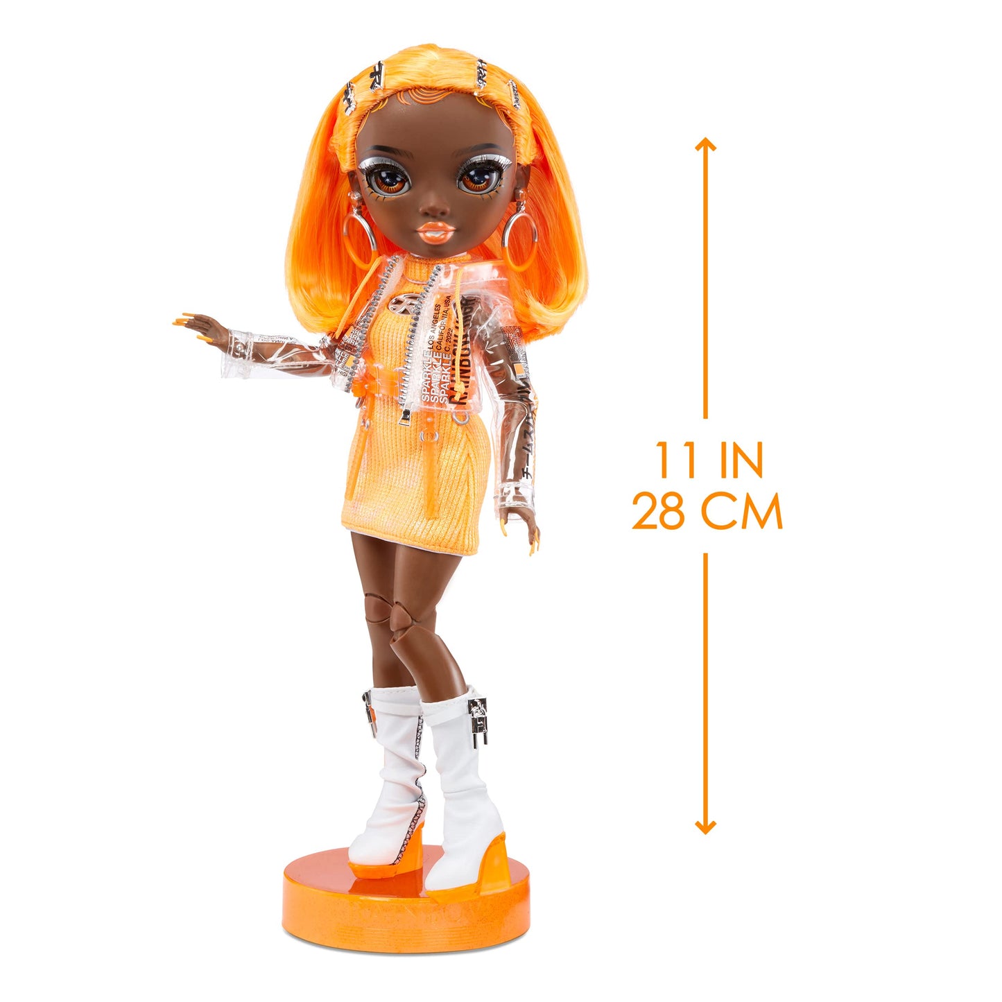 Rainbow High Michelle - Orange Fashion Doll | 10+ Colorful Accessories | Gift for Kids 4–12