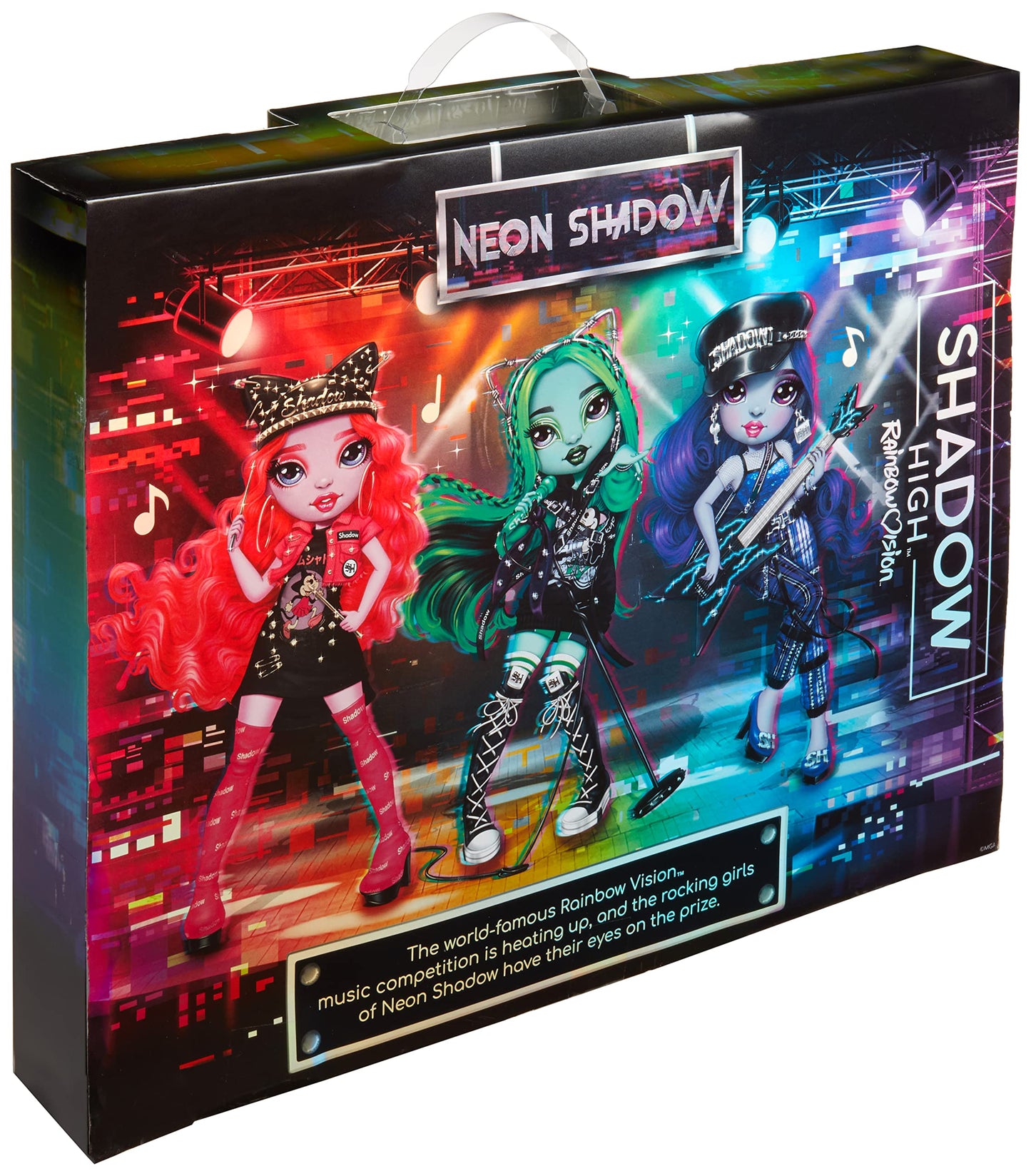 Rainbow Vision Neon Shadow Harley Limestone – Posable Rainbow High Doll with 2 Designer Outfits