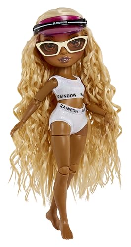 Rainbow High Pacific Coast Harper Dune Sand Fashion Doll – Pool Accessories Playset & Interchangeable Legs