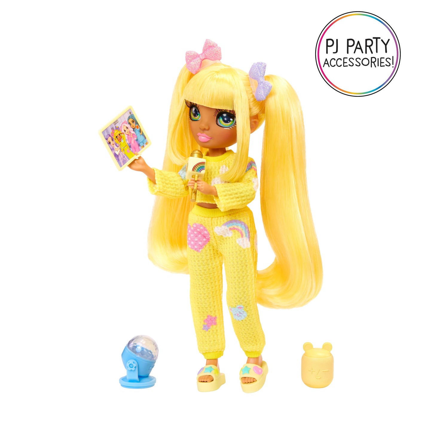 Rainbow High Jr High PJ Party Sunny – 9-Inch Posable Blonde Doll with Pajamas & Accessories