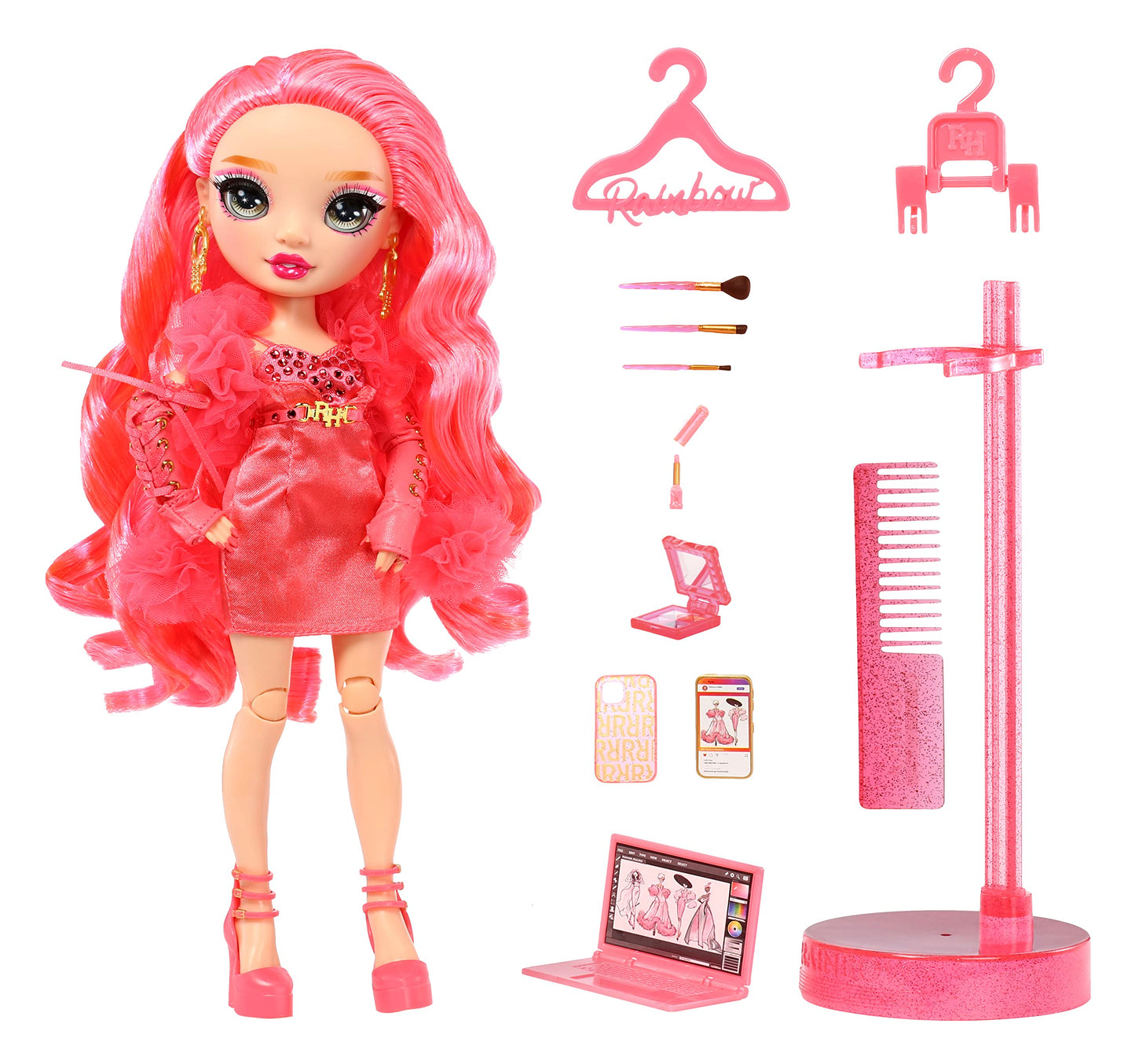 Rainbow High Priscilla - Pink Fashion Doll with 10+ Colorful Accessories | Gift for Kids 4-12
