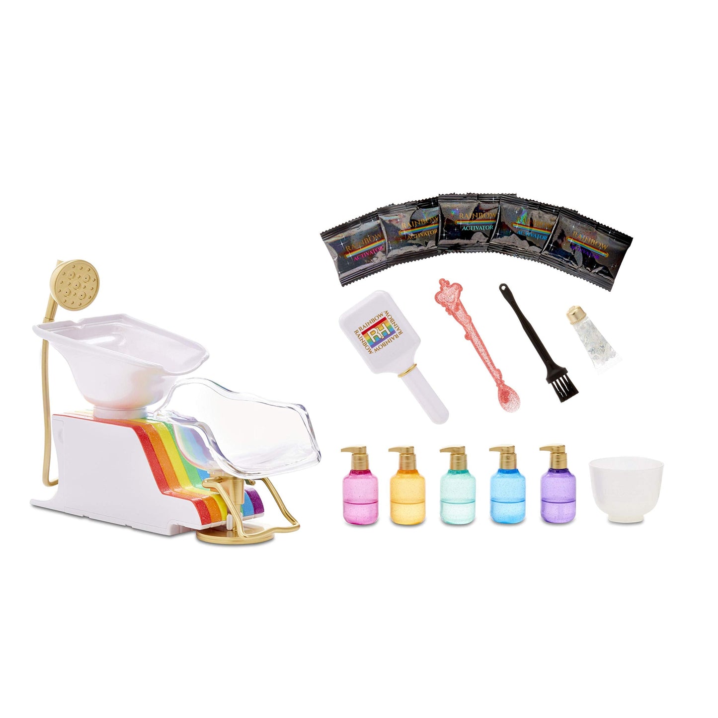 Rainbow High Salon Playset with Rainbow Hair Color Foam for Kids & Dolls – Doll Not Included