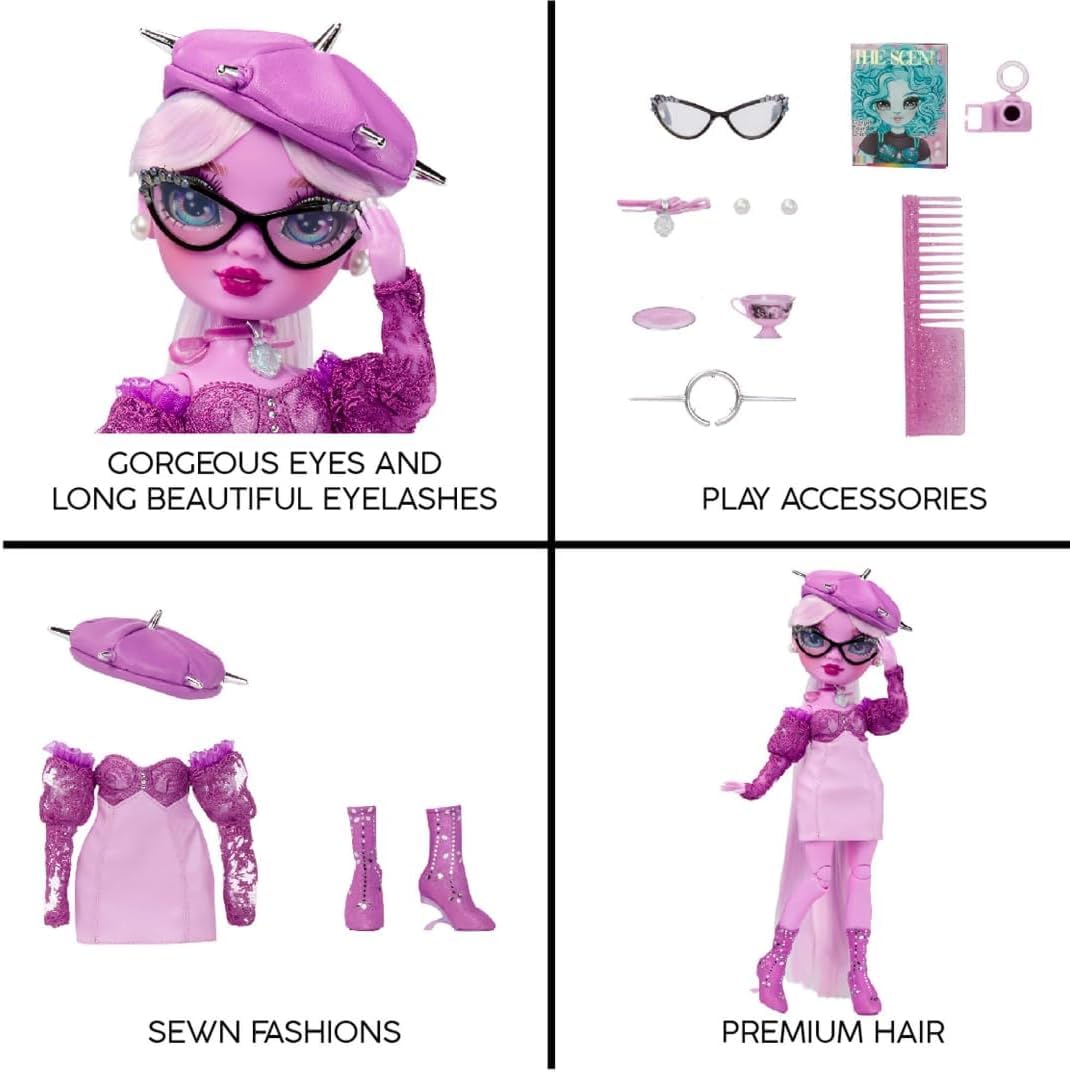 Rainbow High Shadow High Lavender Lynn – Purple Fashion Doll with Extra-Long Hair, Glasses
