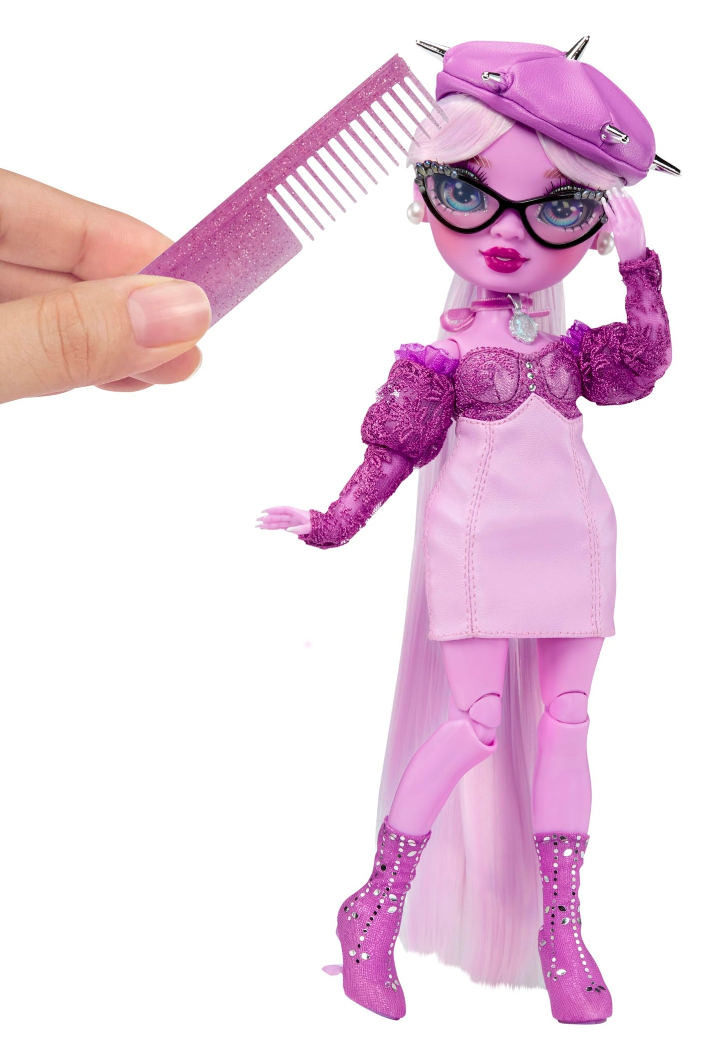 Rainbow High Shadow High Lavender Lynn – Purple Fashion Doll with Extra-Long Hair, Glasses