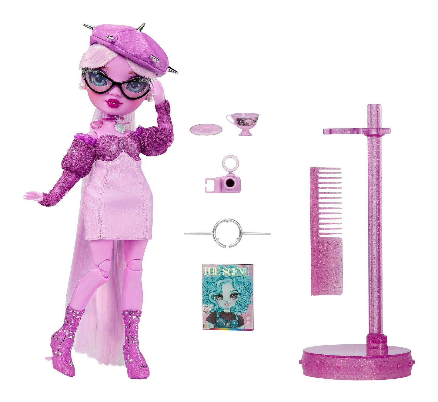 Rainbow High Shadow High Lavender Lynn – Purple Fashion Doll with Extra-Long Hair, Glasses