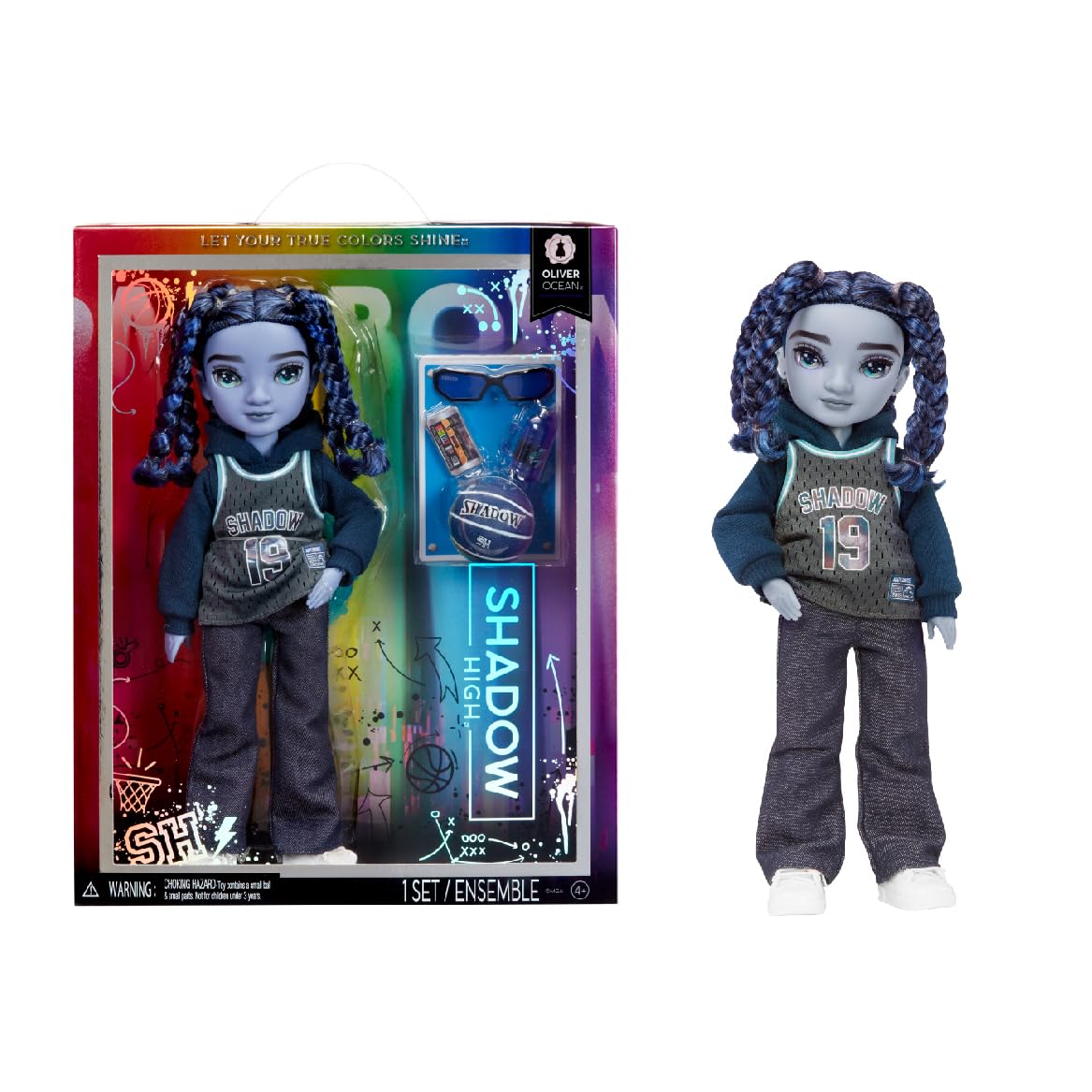 Rainbow High Shadow High Oliver - Blue Fashion Doll with 10+ Colorful Accessories | Gift for Kids 4-12