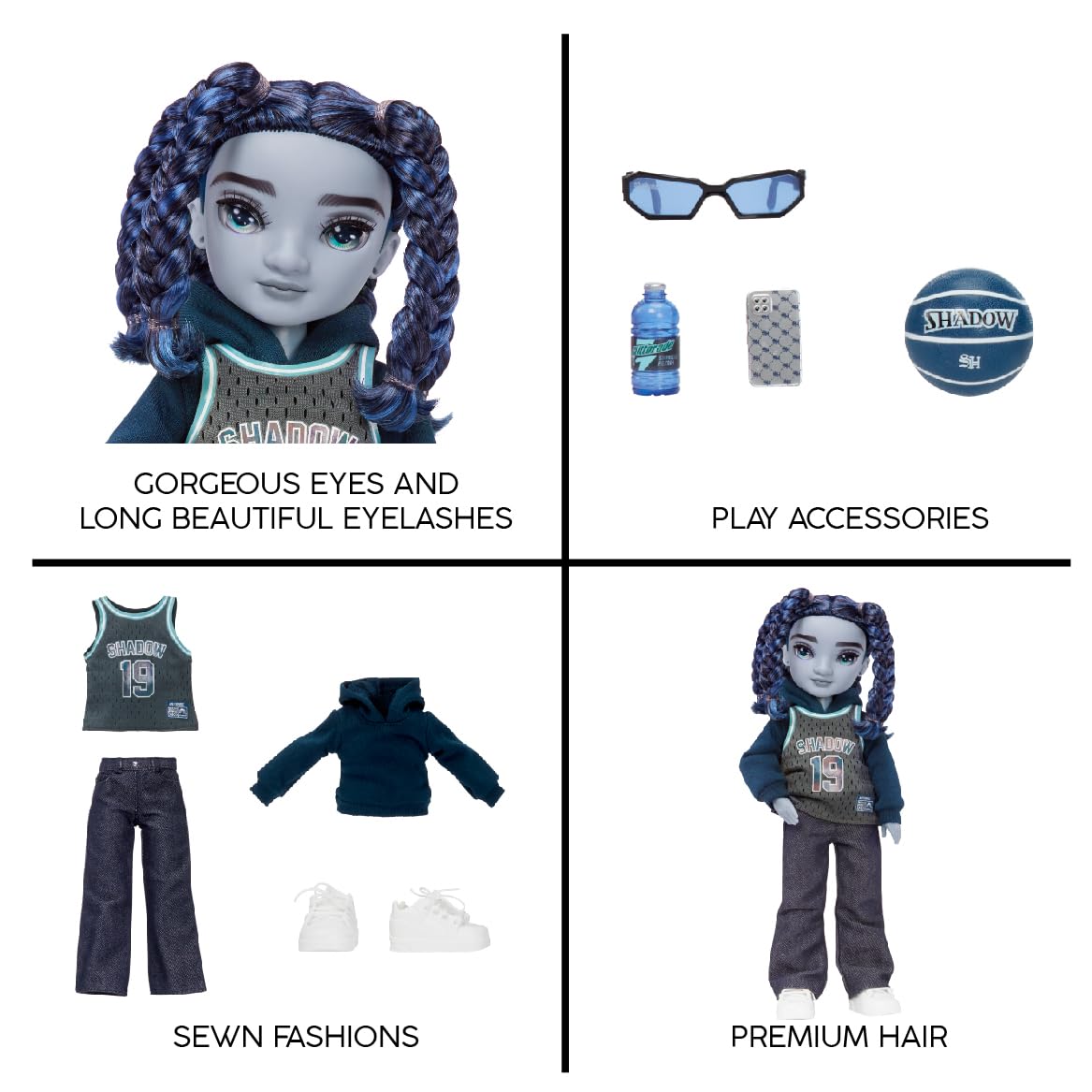 Rainbow High Shadow High Oliver - Blue Fashion Doll with 10+ Colorful Accessories | Gift for Kids 4-12