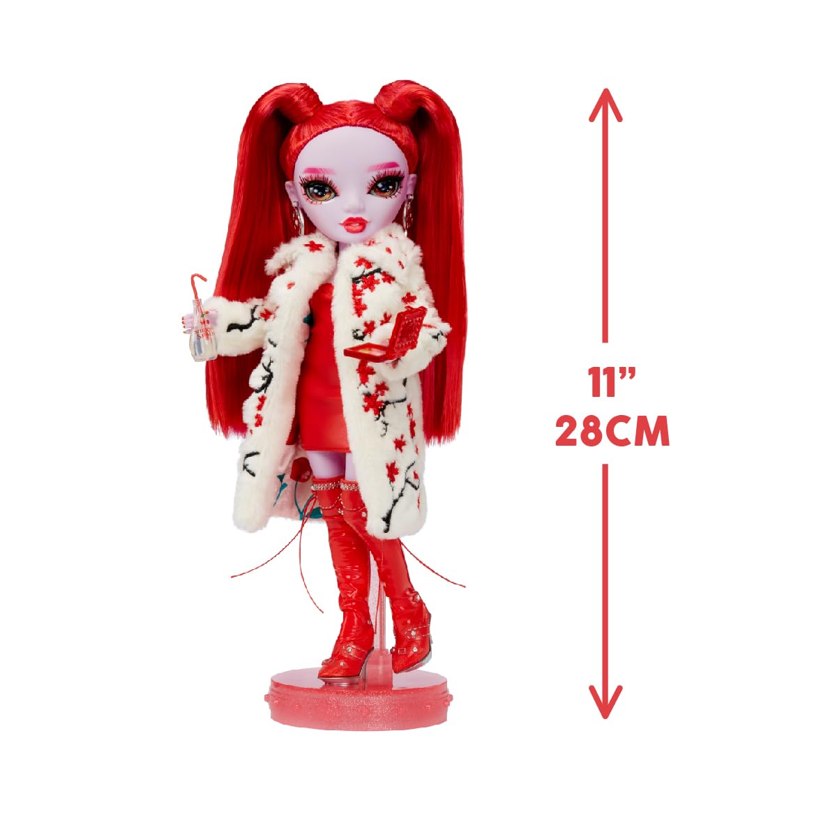 Rainbow High Shadow High Rosie - Red Fashion Doll with 10+ Colorful Accessories