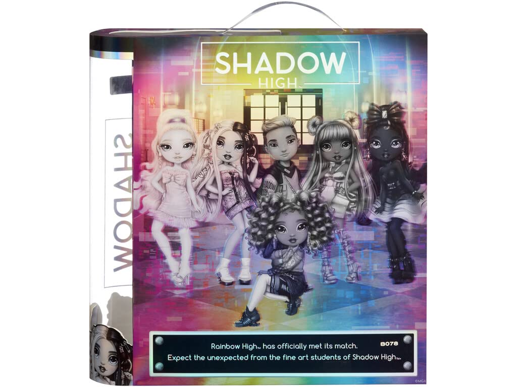Rainbow High Shadow Series 1 Ash Silverstone – Grey-Scale Boy Fashion Doll, 2 Silver Outfits