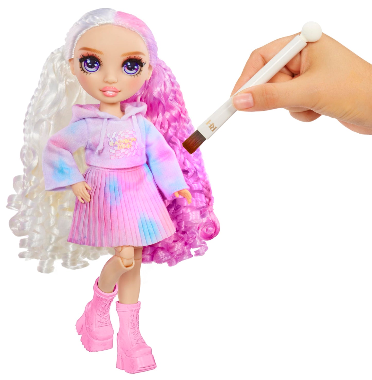 Rainbow High Watercolor & Create Fashion DIY Doll – Washable Watercolors & Tie-Dye Kit