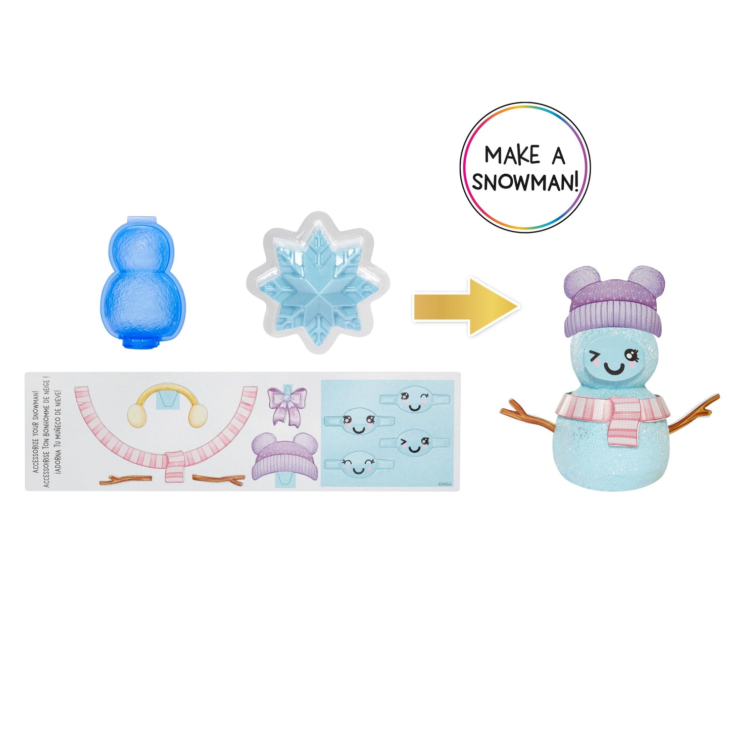 Rainbow High Winter Wonderland Skyler - Blue 11-inch Fashion Doll with Puff-Up Snow and Snowman Kit