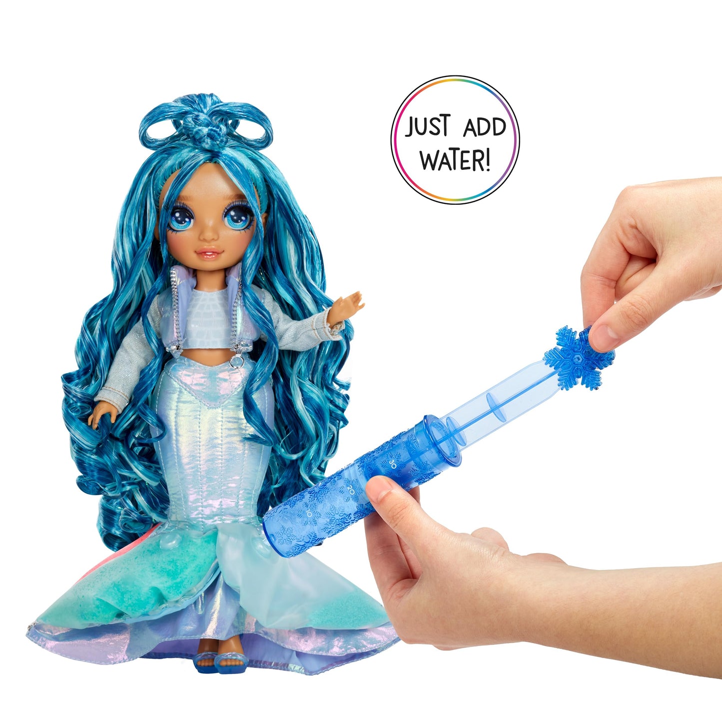 Rainbow High Winter Wonderland Skyler - Blue 11-inch Fashion Doll with Puff-Up Snow and Snowman Kit
