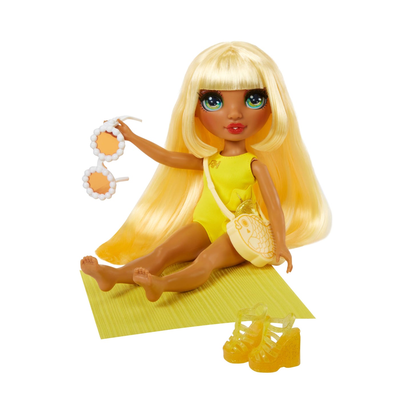 Rainbow High Swim & Style Sunny – Yellow 11-inch Doll, 10+ Ways to Style