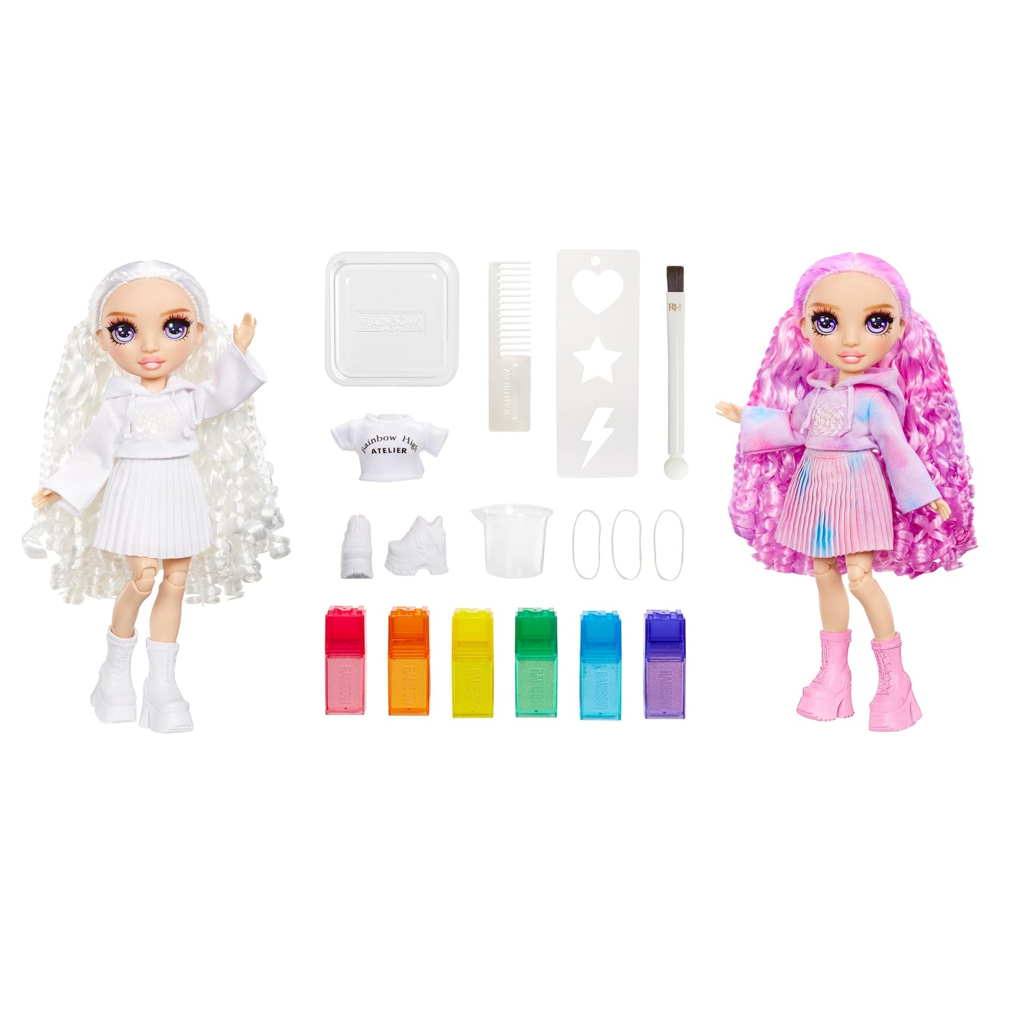 Rainbow High Watercolor & Create Fashion DIY Doll – Washable Watercolors & Tie-Dye Kit