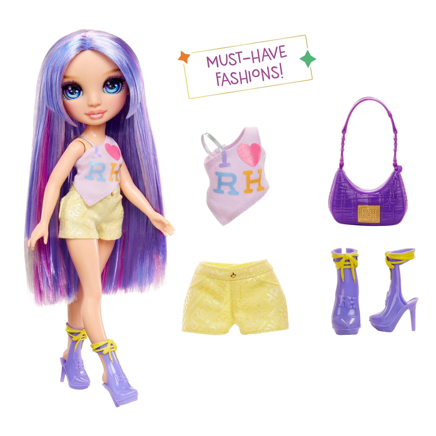 Rainbow High Violet 11-Inch My Fashion Style Doll – Statement Outfit, Handbag & Shoes | Ages 4-12