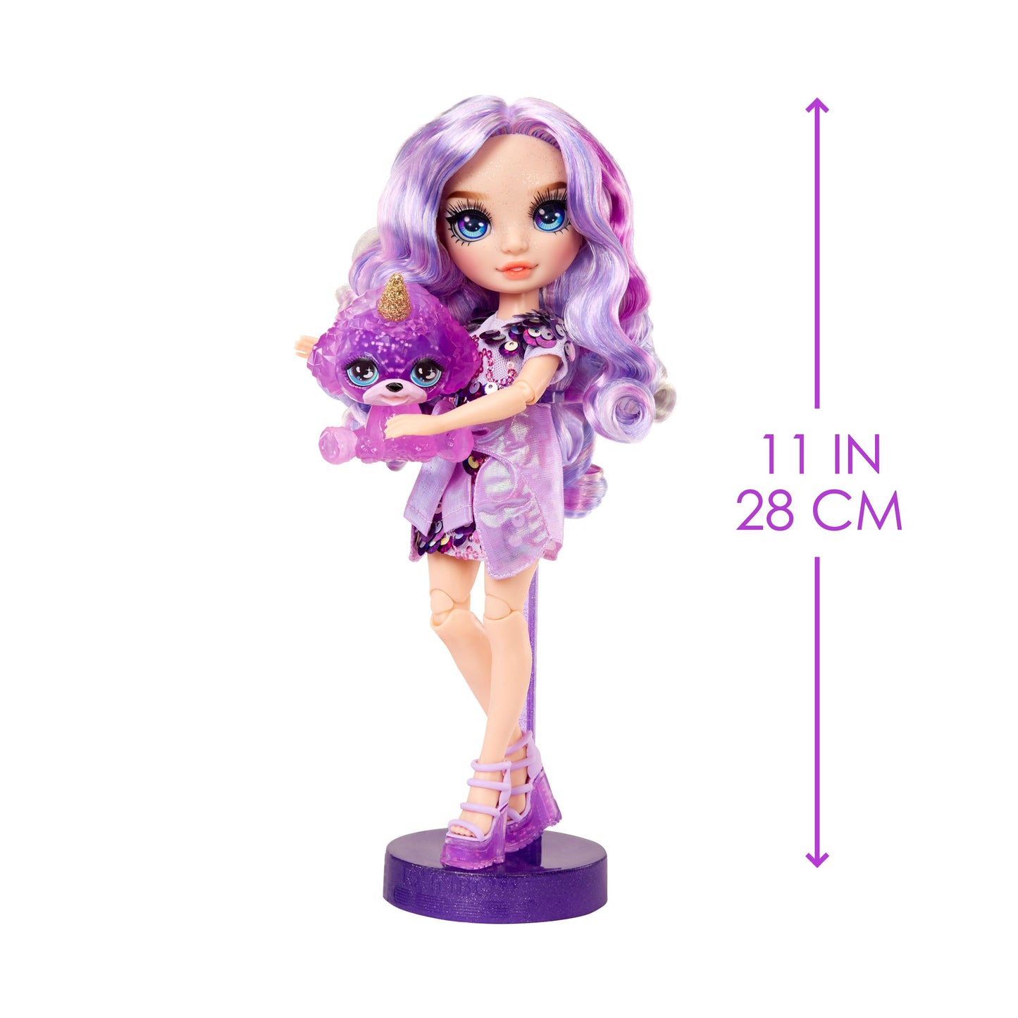 Rainbow High Violet – 28 cm Fashion Doll with Sparkle Slime, Magical Pet & Accessories