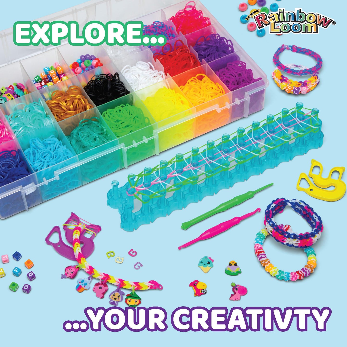 Rainbow Loom Loomi-Pals Mega Set: 5600 Bands, 60 Charms, Carrying Case