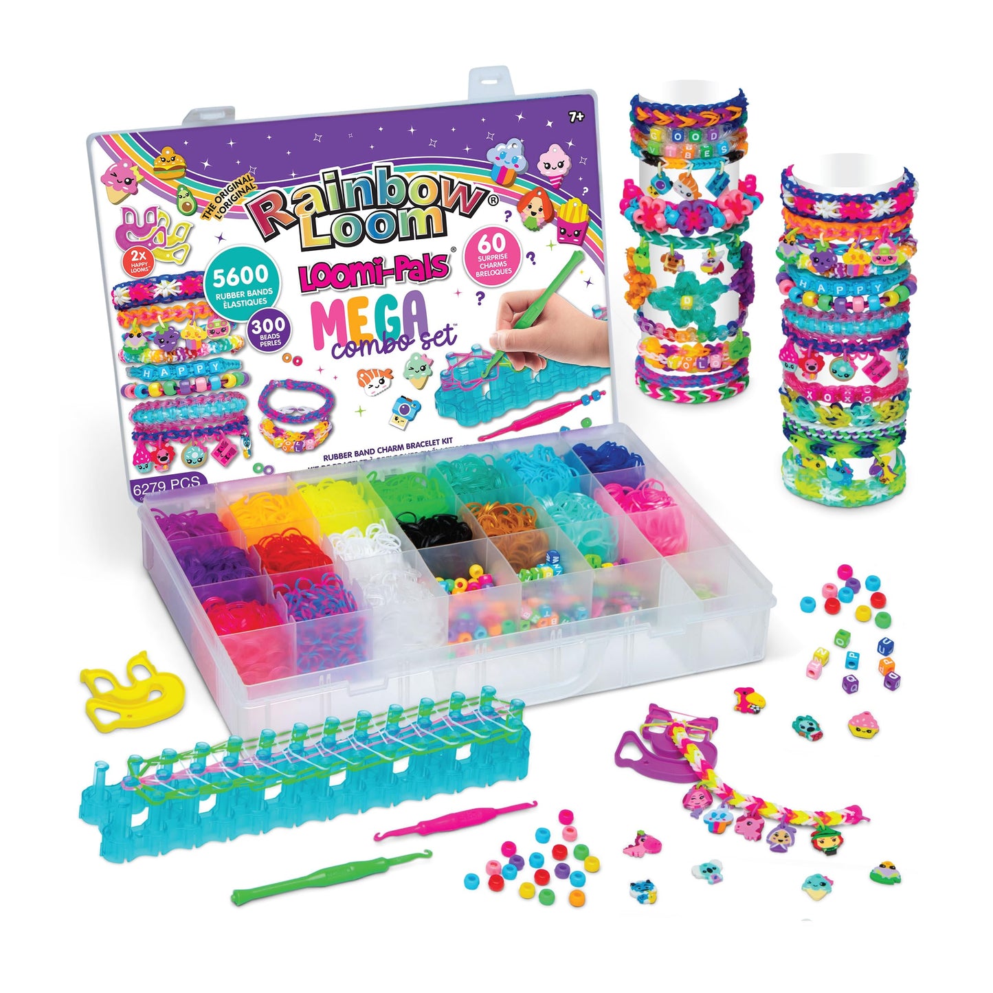 Rainbow Loom Loomi-Pals Mega Set: 5600 Bands, 60 Charms, Carrying Case