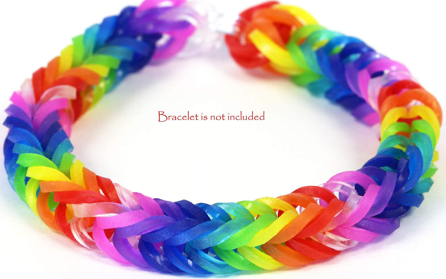 Rainbow Loom Navy Blue Jelly Rubber Bands Refill + 24 C-Clips – Latex-Free