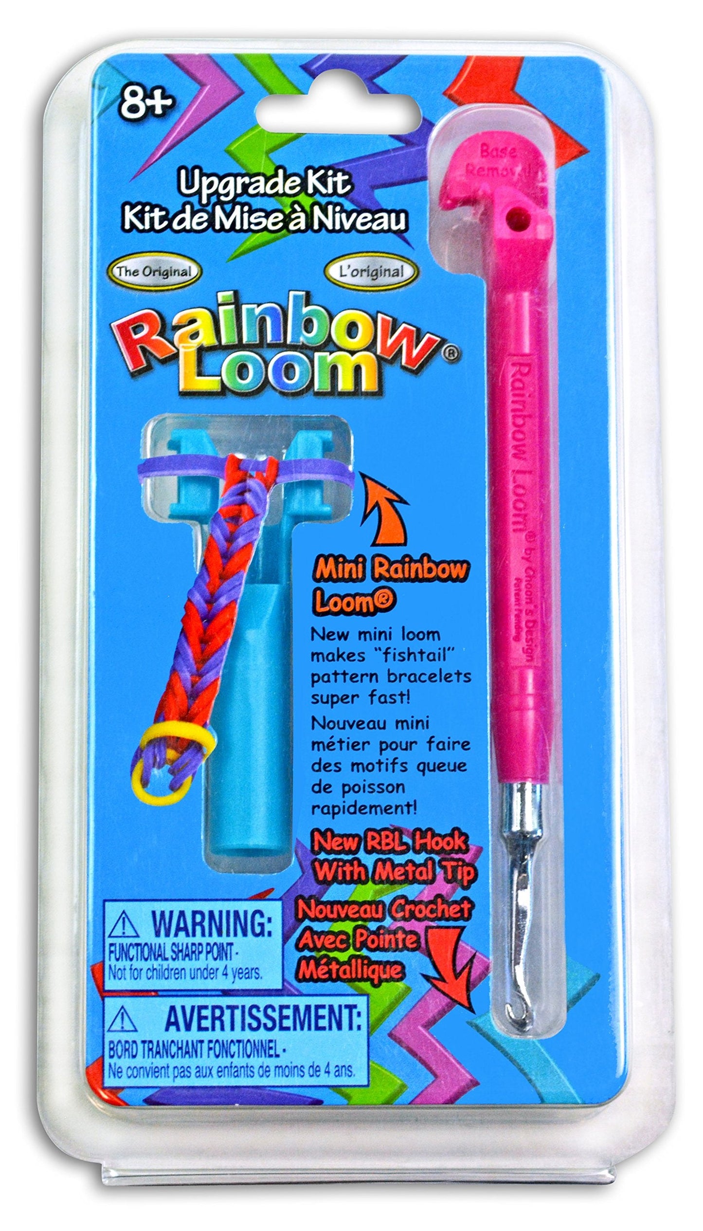Rainbow Loom Tail Upgrade Kit - Pink Metal Hook for Precision Looming