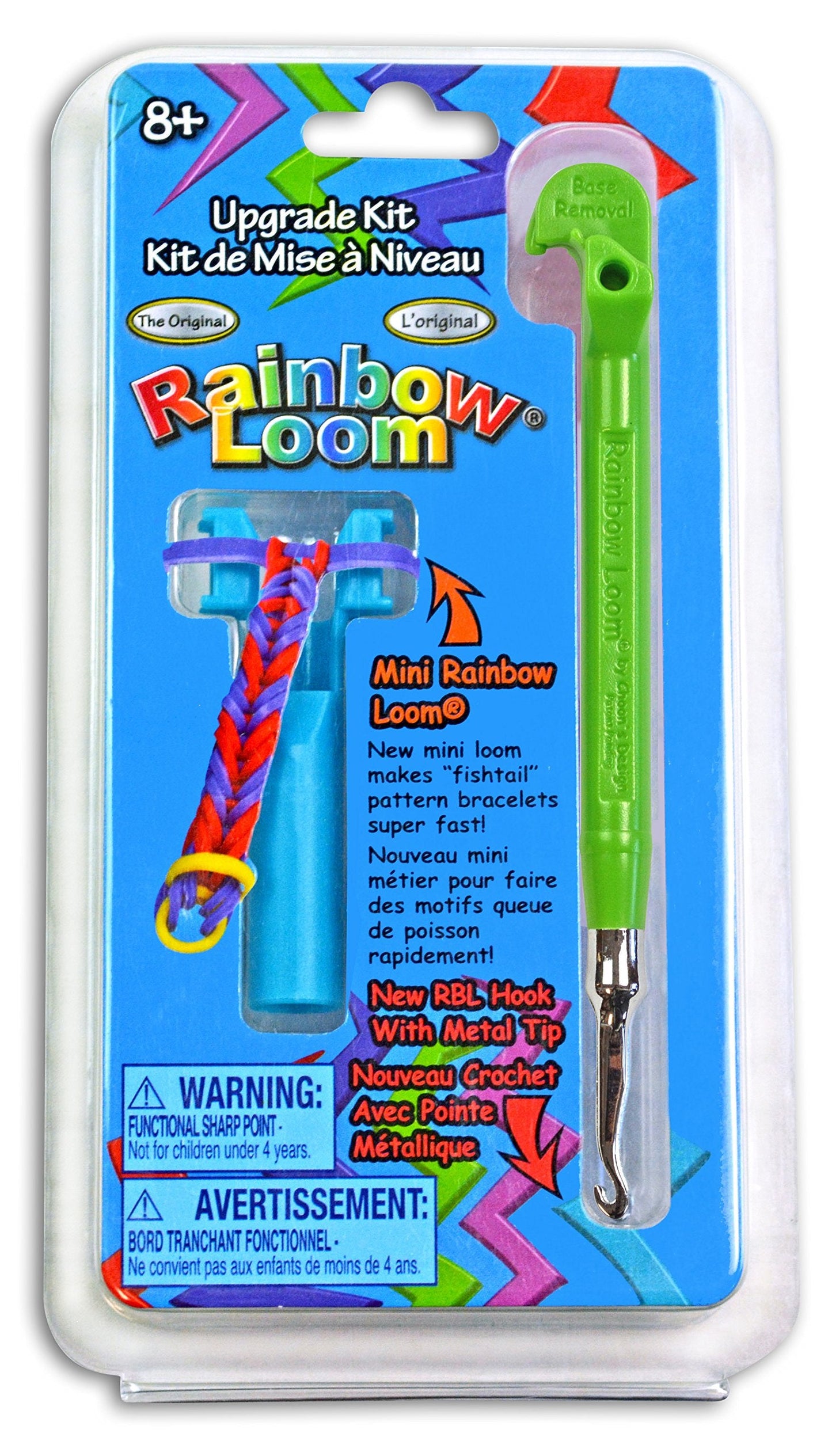 Rainbow Loom Upgrade Kit Green Metal Hook and Mini Loom