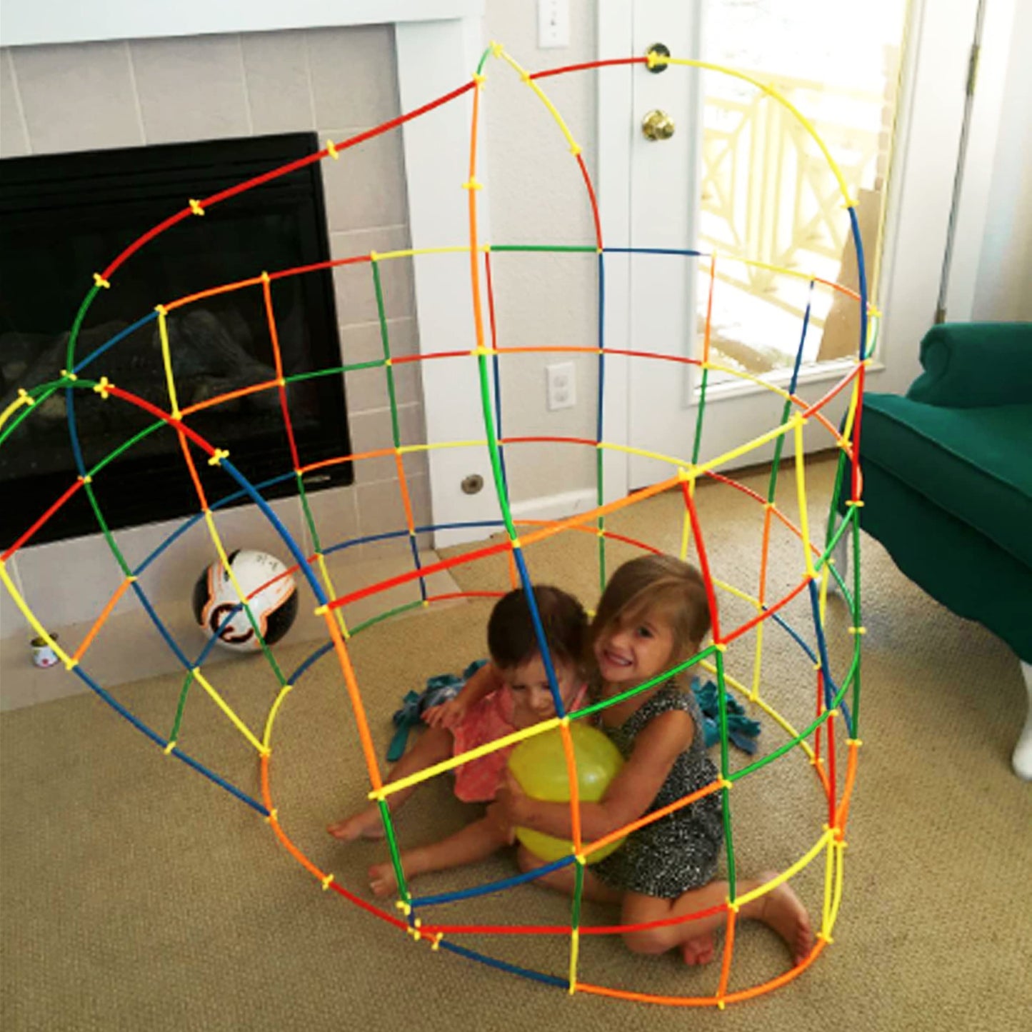 RAINBOW TOYFROG Straw Constructors – 300 Pcs STEM Building Set for Kids | Safe, BPA-Free