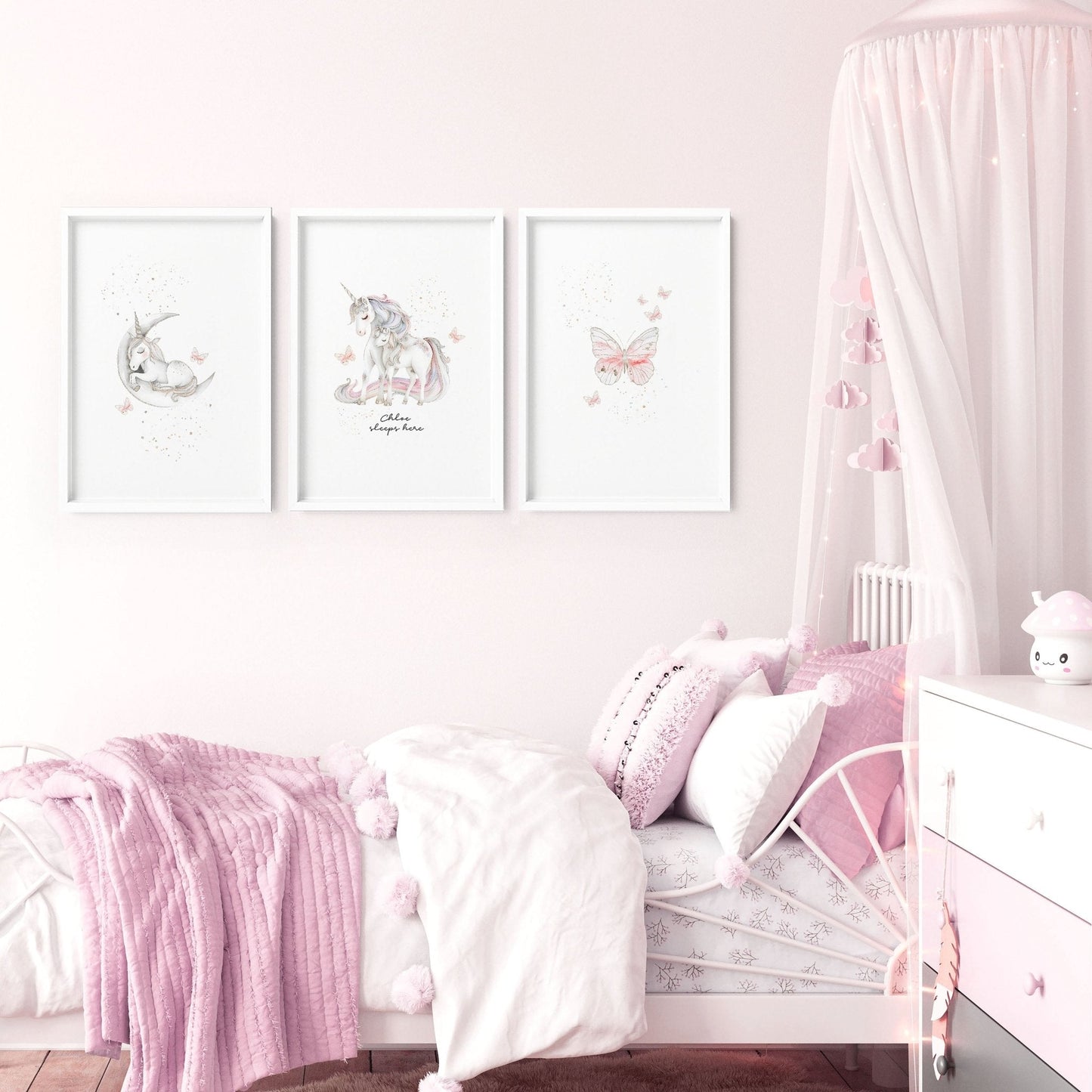 Rainbows Unicorns | Set of 3 wall art prints