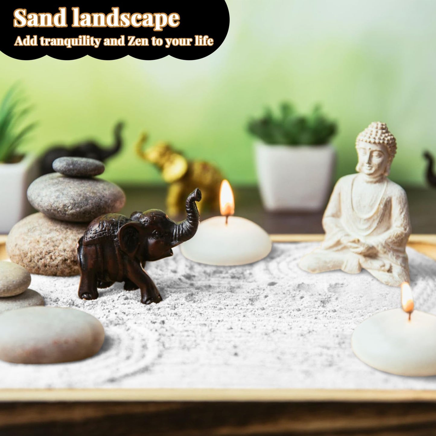 RAINFLOW 15 oz Fine White Sand for Crafts — Quartz Zen Garden Sand & Decor