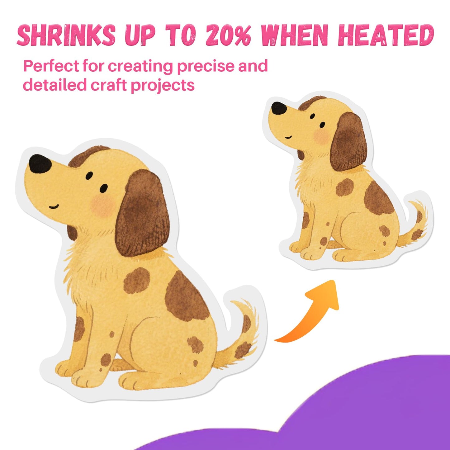 RAINFLOW 22PCS Shrinky Dink Sheets – Keychain Kit for DIY Shrink Art (7.9 x 5.7 in)