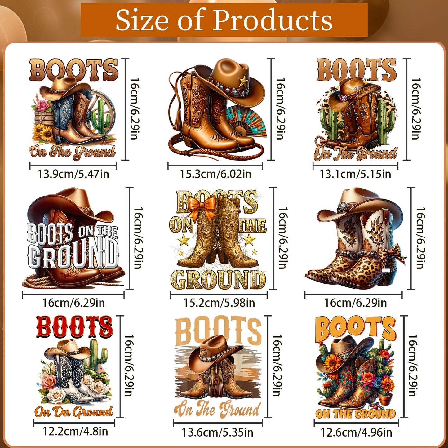 Rakuto Boots on the Ground Decorations – 9pc Western Cowboy Honeycomb Centerpieces for Parties, Birthdays & Baby Showers