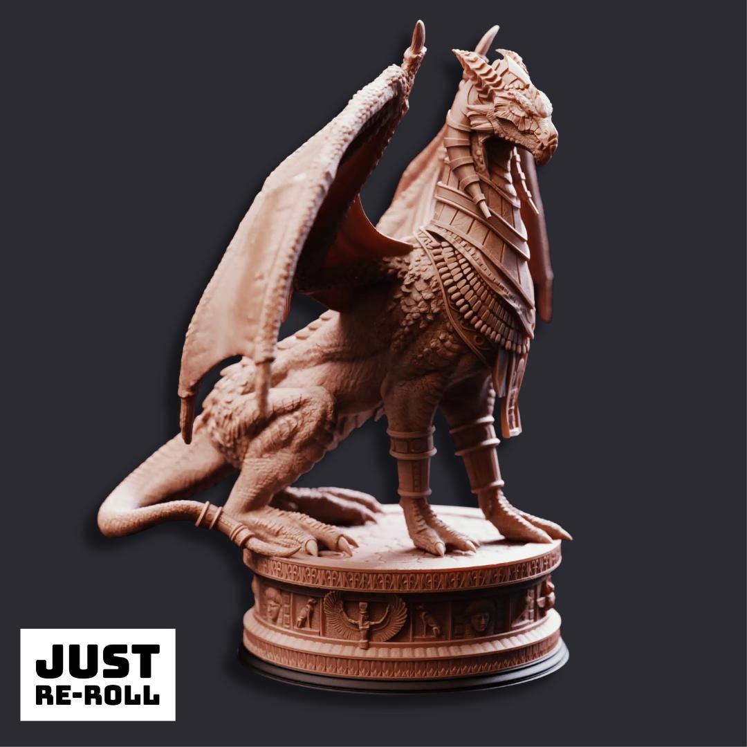 Ramulek Dragon of the Southern Sands - 3D Printed Monster Miniature