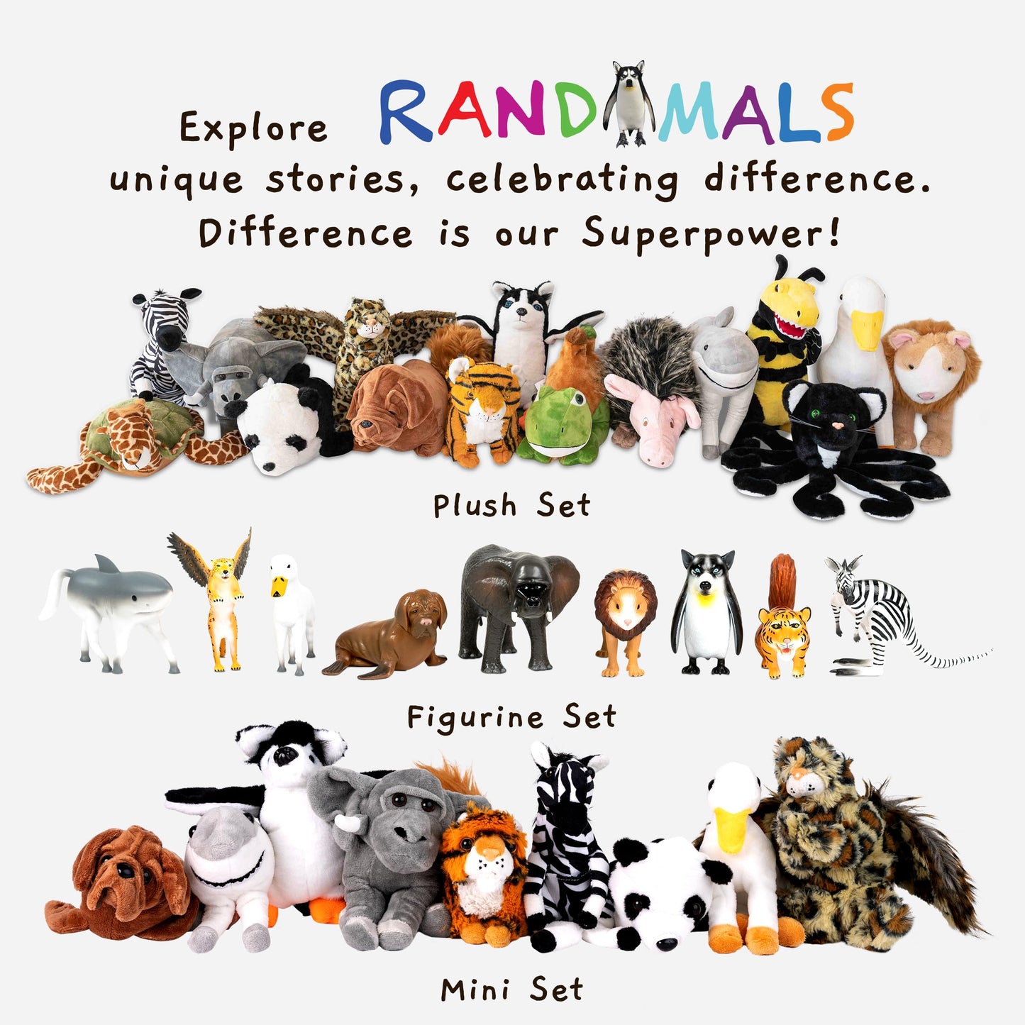 Randimals Horse & Duck Hybrid Plush Toy - Soft, Huggable Mixed-Animal Stuffed Animals for Kids