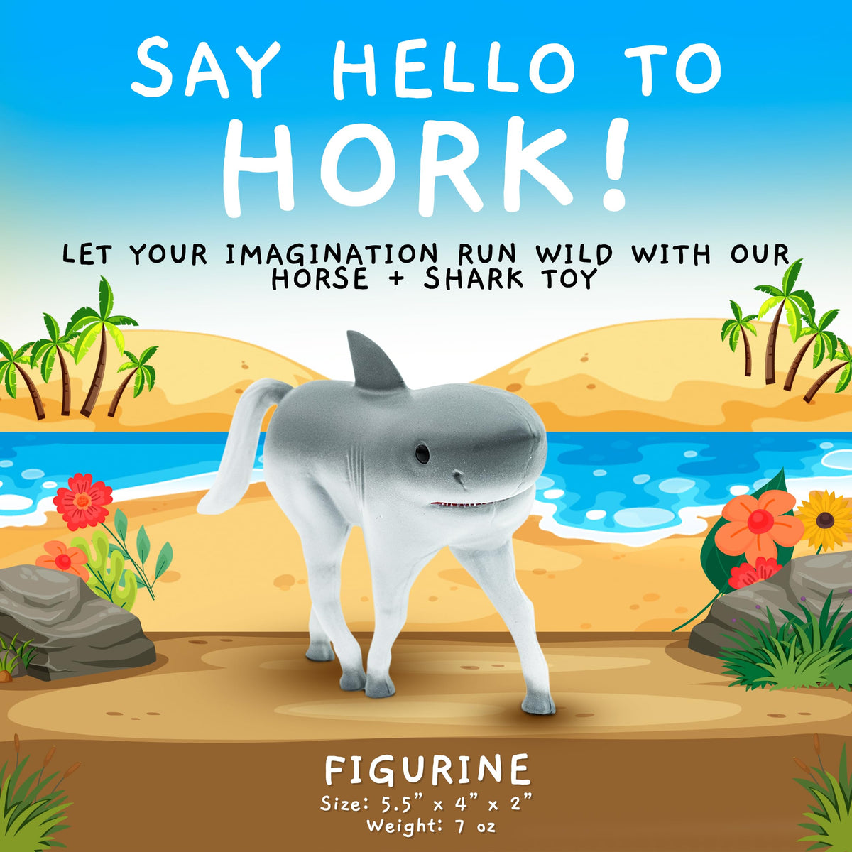 Randimals Horse & Shark Hybrid Toy – Hork Mini Figure for Kids & Collectors