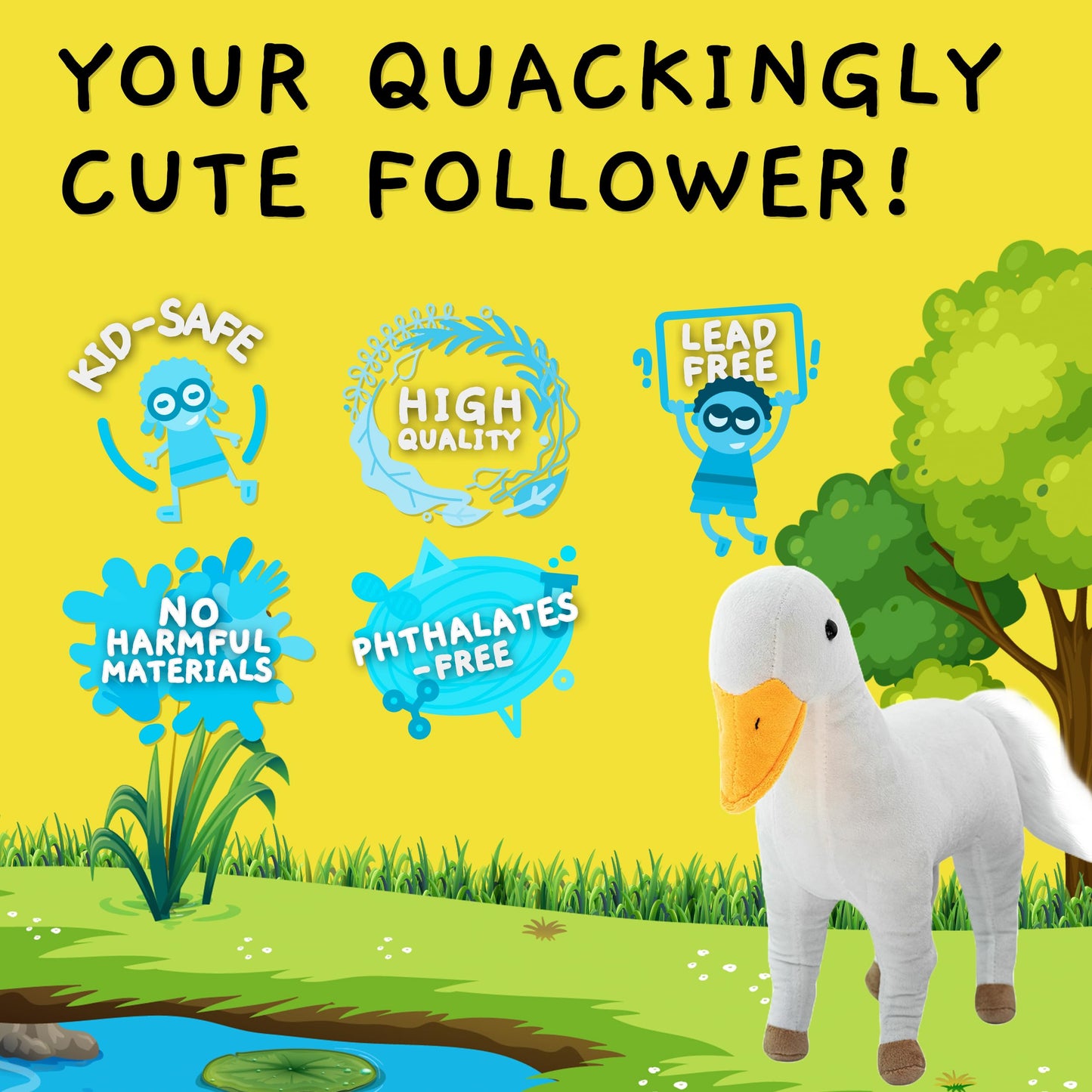 Randimals Horse & Duck Hybrid Plush Toy - Soft, Huggable Mixed-Animal Stuffed Animals for Kids