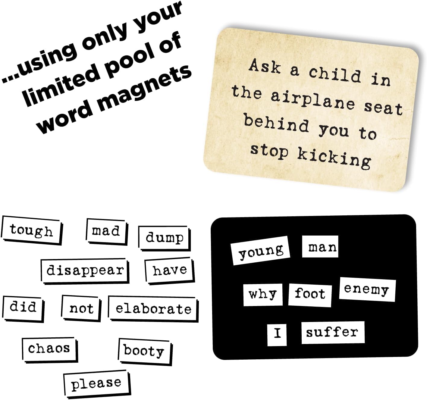 Ransom Notes - The Ridiculous Word Magnet Party Game & Expansion Bundle for 3+ Players