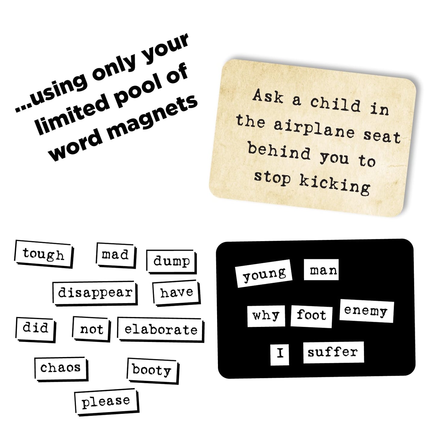 Ransom Notes Expansion Pack One — The Ridiculous Word Magnet Party Game (3+ Players)