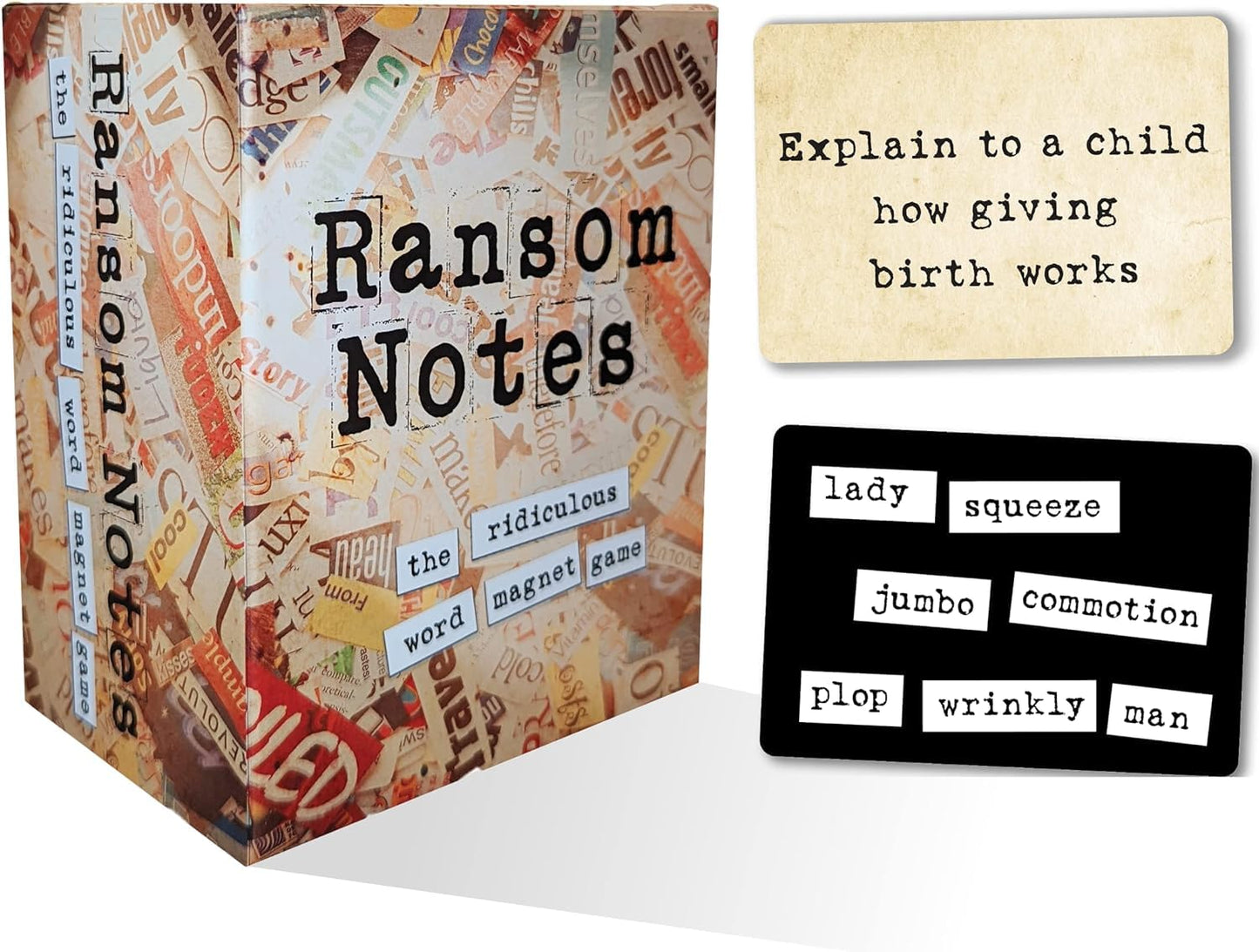 Ransom Notes - The Ridiculous Word Magnet Party Game & Expansion Bundle for 3+ Players
