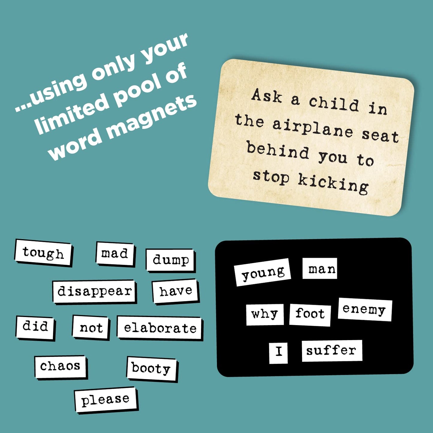 Ransom Notes - The Ridiculous Word Magnet Party Game for 3+ Players