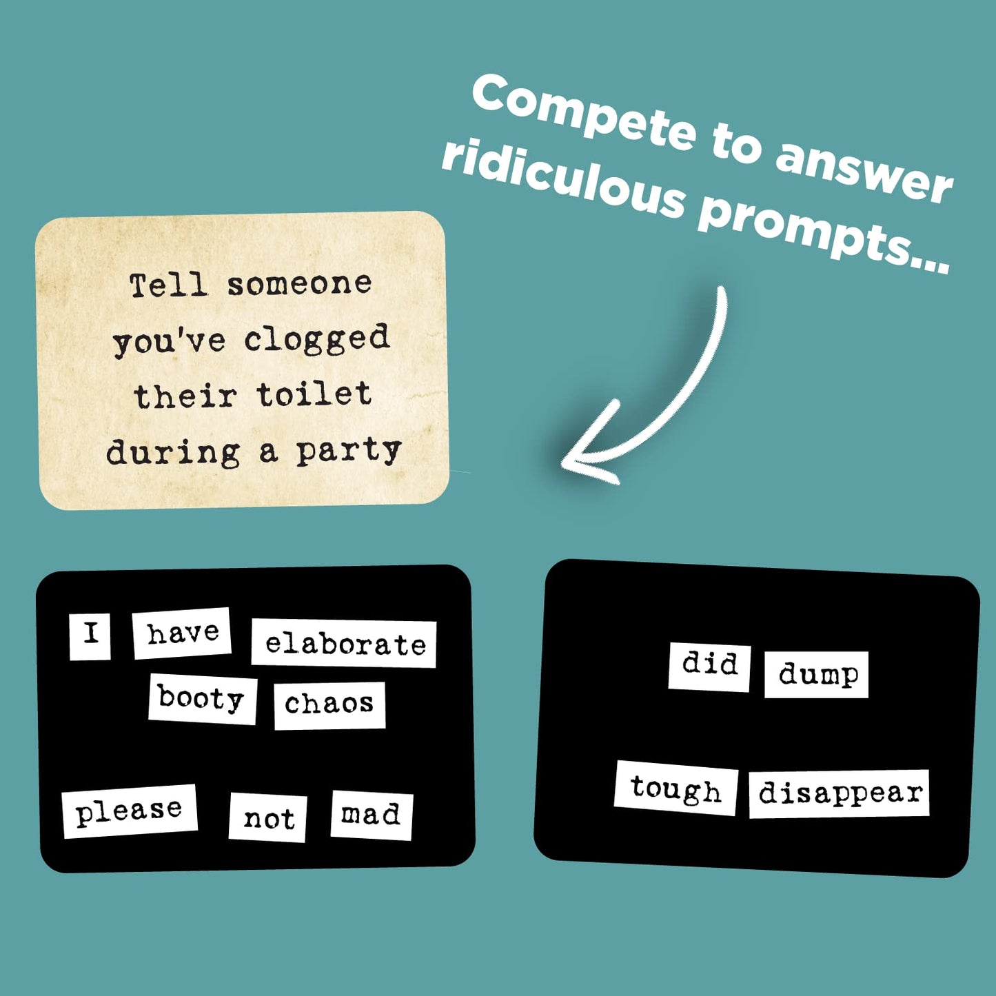 Ransom Notes - The Ridiculous Word Magnet Party Game for 3+ Players