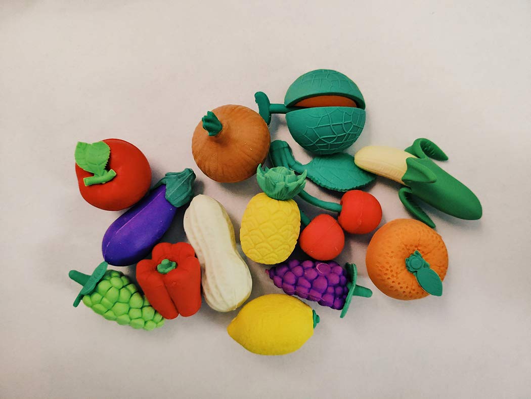 Ranvi 30PCS Kids Puzzle Erasers – Vegetable-Themed Mini Erasers for Rewards, Parties & School