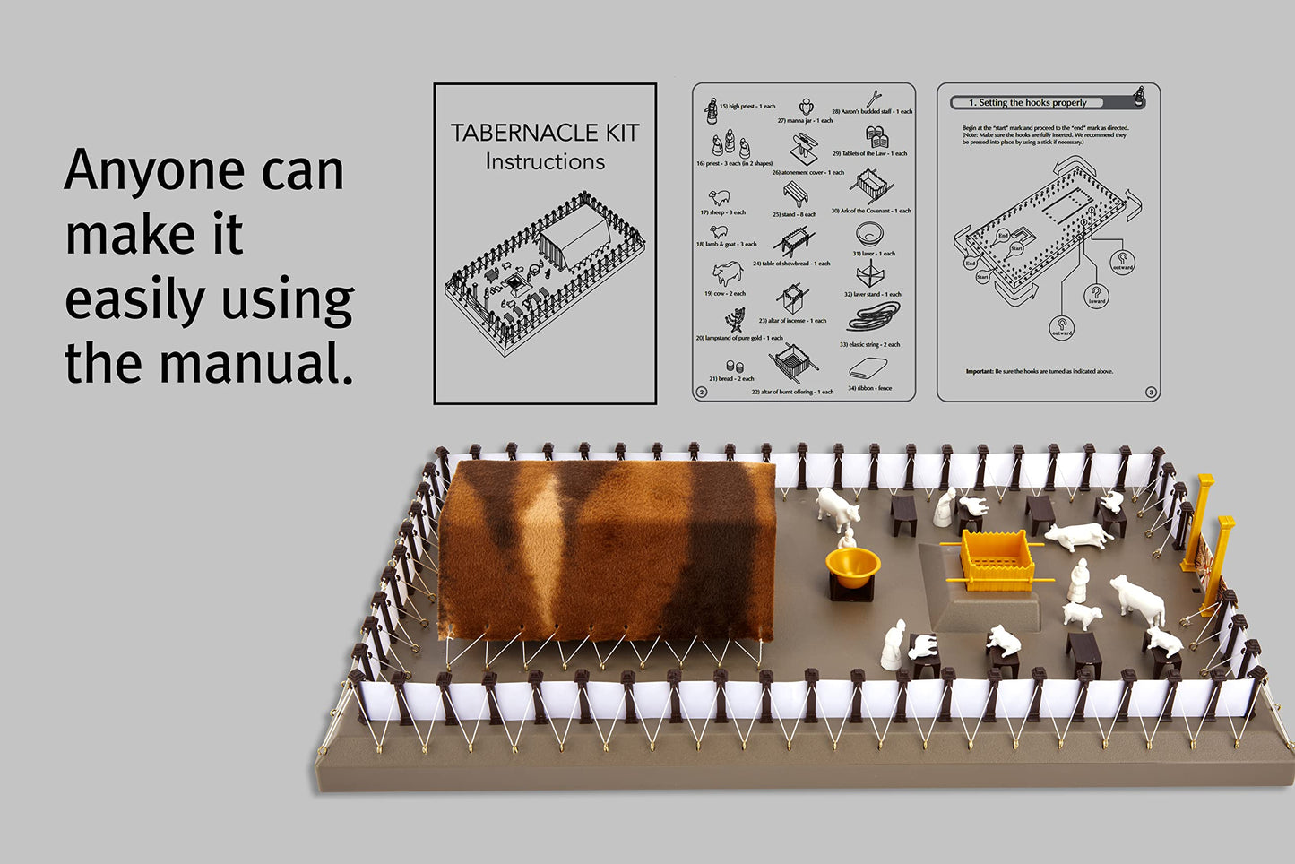RaoNEE The Tabernacle Model Kit 1:90 Scale – Educational Bible Model (328 Pieces)