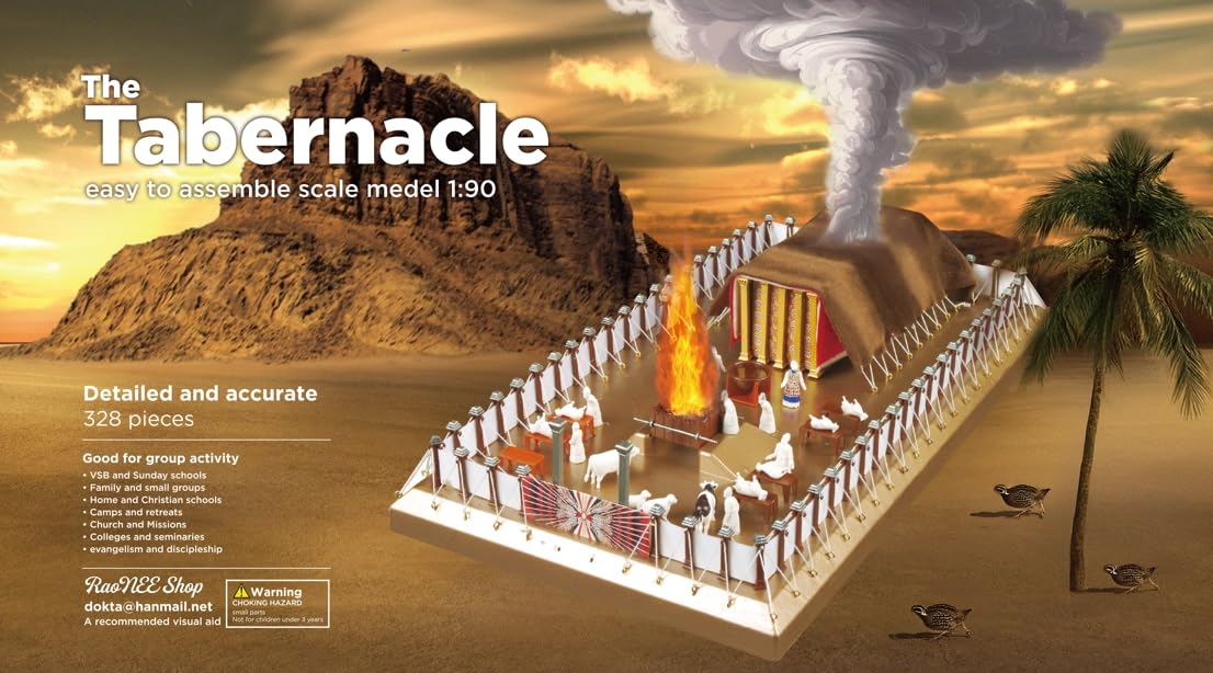 RaoNEE The Tabernacle Model Kit 1:90 Scale – Educational Bible Model (328 Pieces)