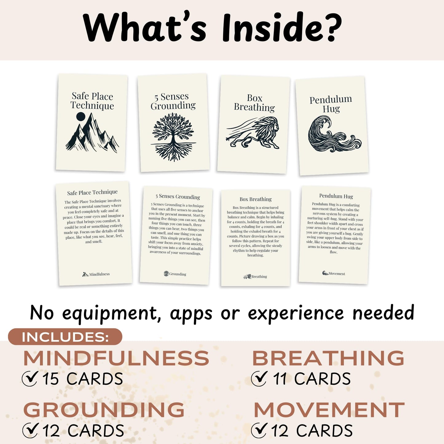 Raptor Studio Somatic Therapy Cards — Grounding, Mindfulness & Stress Relief