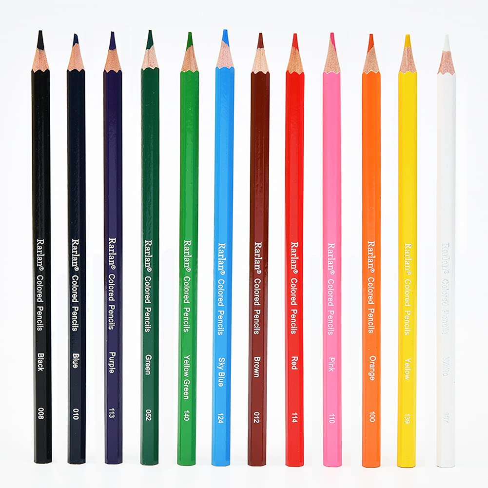 Rarlan Colored Pencils Bulk — Pre-Sharpened 12 Colors, 96 Packs (1152 Count)