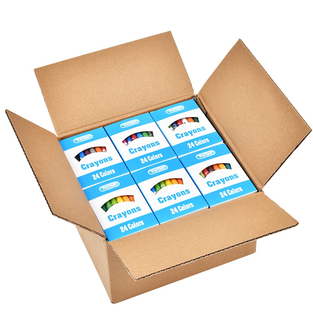 Rarlan Crayons Bulk – 720 Count (30 Packs x 24 Colors) Non-Toxic