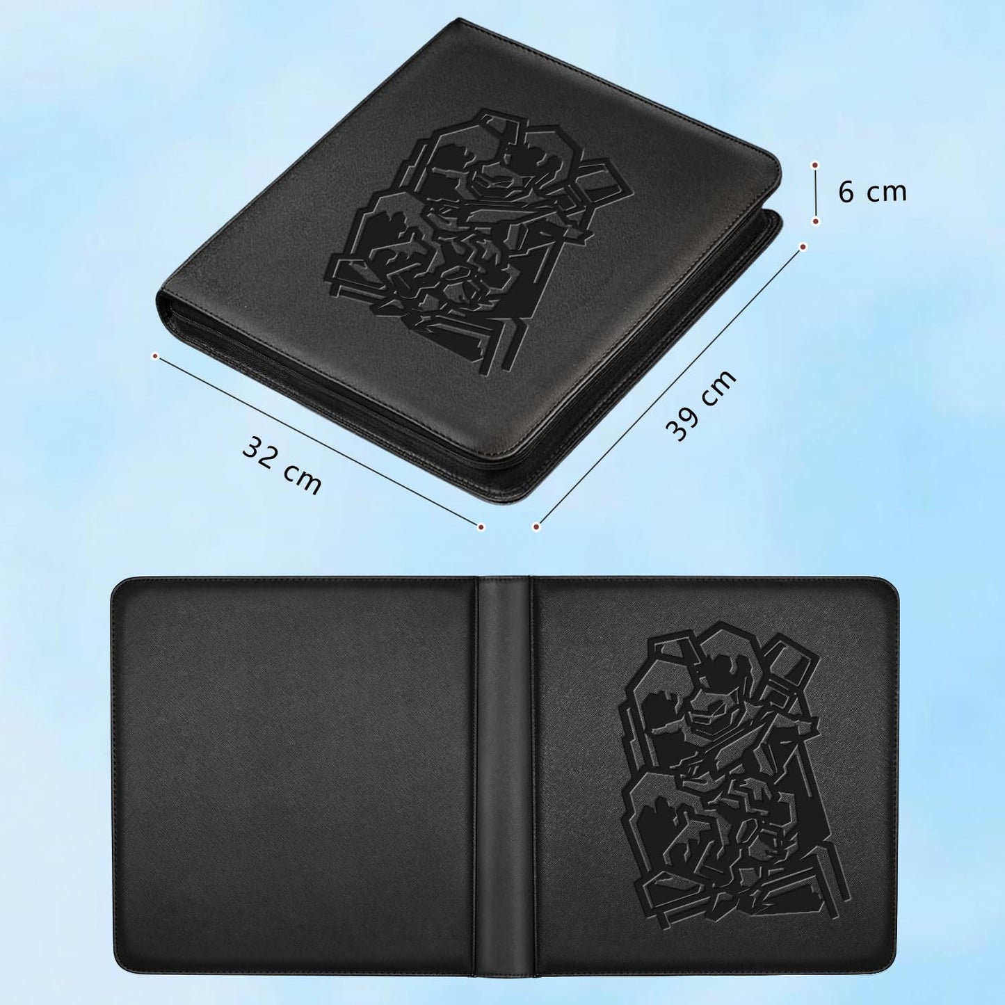 Ravaver Toploader Binder – Oversized 9-Pocket 252-Sleeve Trading Card Holder (3x4 Toploader) – Turtle Edition