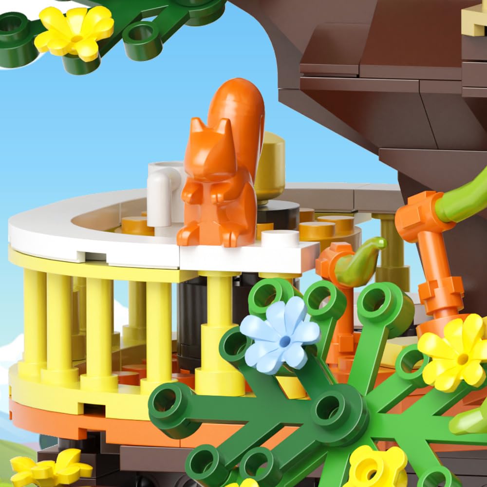 RAVAYO Forest Tree Building Blocks Set with LED | Creative Adult Toy, 1877 Pieces