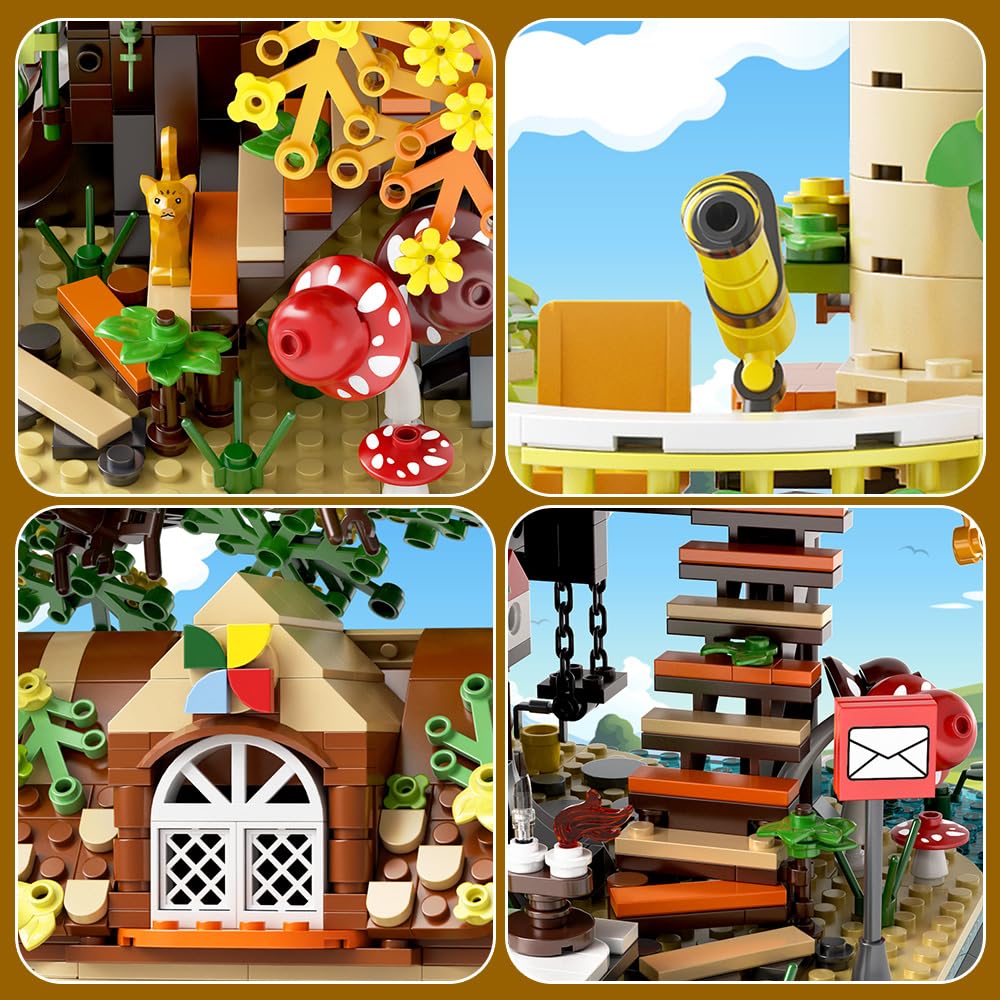 RAVAYO Forest Tree Building Blocks Set with LED | Creative Adult Toy, 1877 Pieces