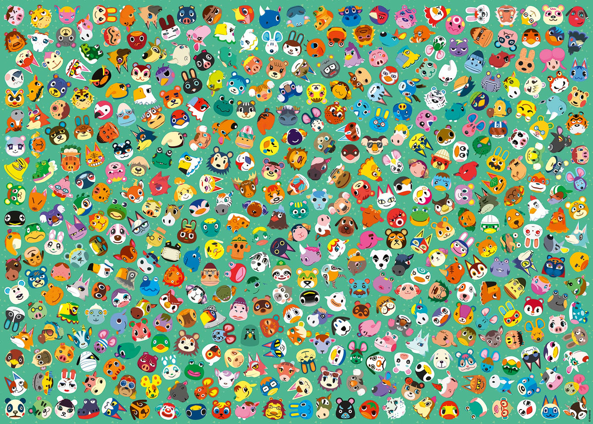 Ravensburger Animal Crossing Jigsaw Puzzle – 1000 Pieces, Challenge Edition, White
