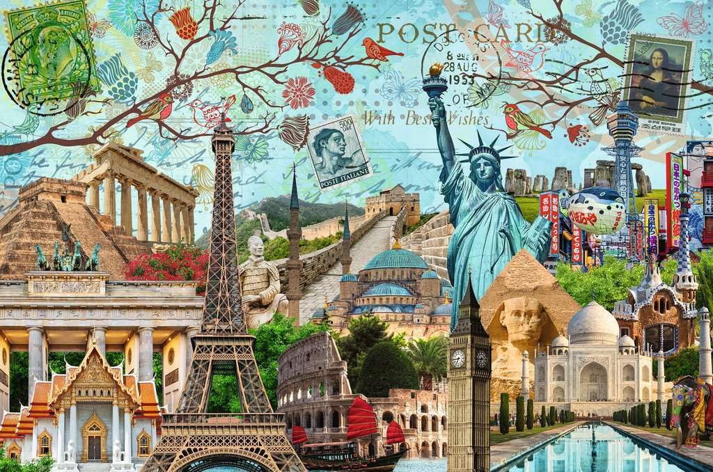 Ravensburger Big City Collage 5000-Piece Jigsaw Puzzle – Stunning Global Skylines, Premium Quality